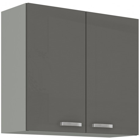 Skříňka 80 G-72 2F Barva korpusu: Šedá + Šedý lesk (Šedá)