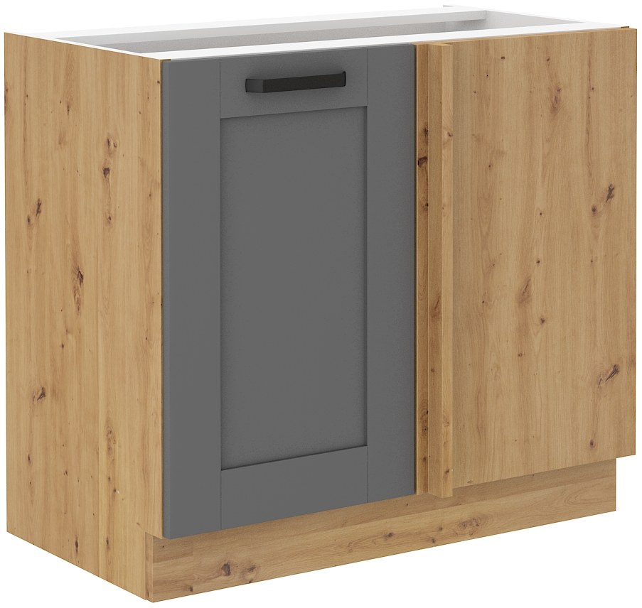 Spodní rohová skříňka Luna 105 ND 1F BB Barva korpusu: Dust Grey + Dub artisan