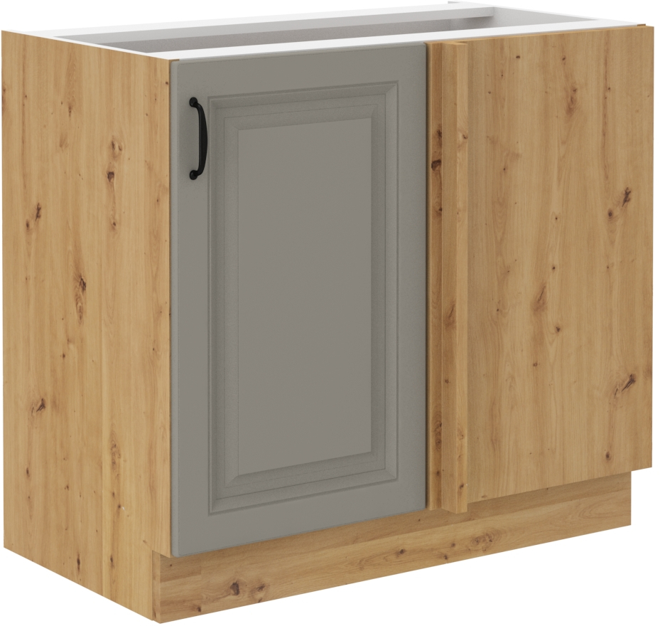 Spodní rohová skříňka Stilo 105 ND 1F Barva korpusu: Clay Grey + Dub artisan