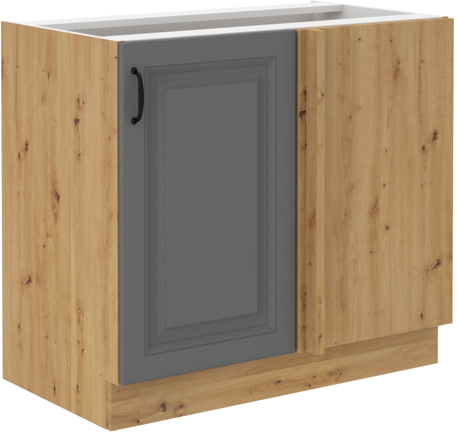 Spodní rohová skříňka Stilo 105 ND 1F Barva korpusu: Dust Grey + Dub artisan