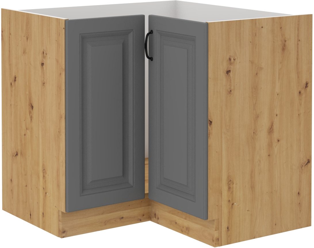Spodní rohová skříňka Stilo 89x89 DN 1F BB Barva korpusu: Dust Grey + Dub artisan