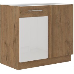 Spodní rohová skříňka Vigo 105 ND 1F Barva korpusu: Dub Lancelot + Bílý lesk