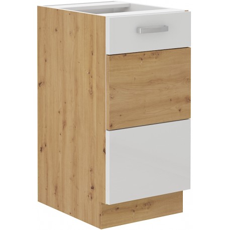 Spodní skříňka Artisan 40 D 1F BB Barva korpusu: Dub Artisan + Bílý lesk