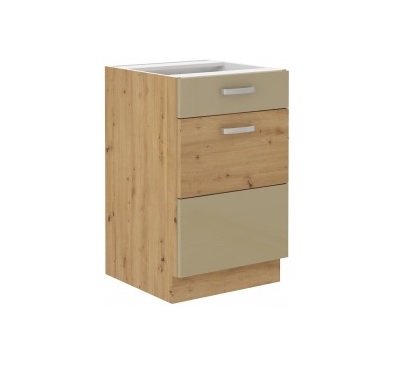 Spodní skříňka Artisan 50 D 1F 1S BB Barva korpusu: Dub Artisan + Cappucino