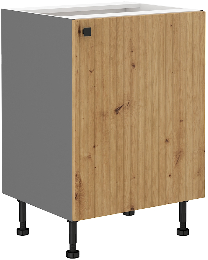 Spodní skříňka Ava 60 D 1F BB Barva korpusu: Antracit + Dub artisan