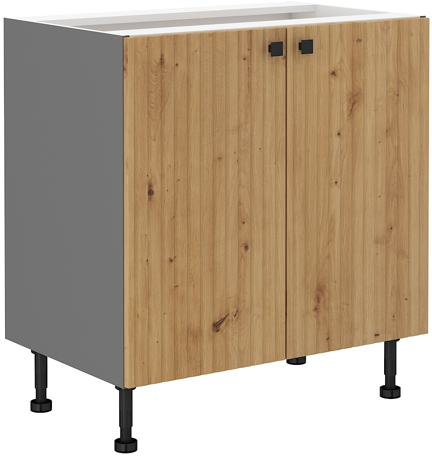 Spodní skříňka Ava 80 D 2F BB Barva korpusu: Antracit + Dub artisan