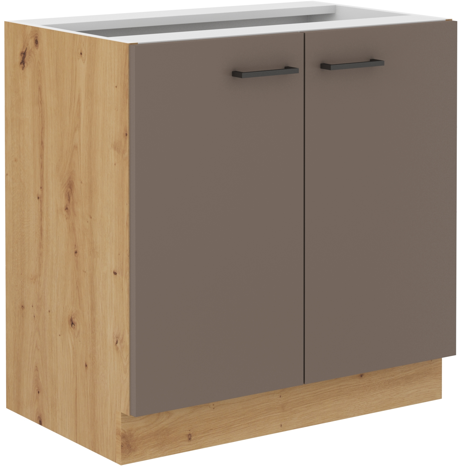 Spodní skříňka Bolonia 80 D 2F BB Barva korpusu: Dub Artisan + Truffle Grey