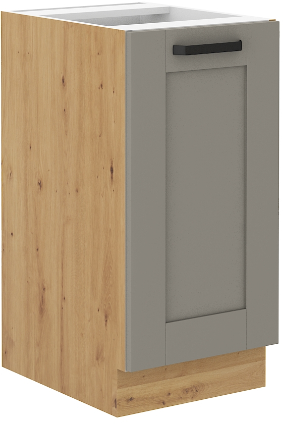 Spodní skříňka Luna 40 D 1F BB Barva korpusu: Clay Grey + Dub artisan
