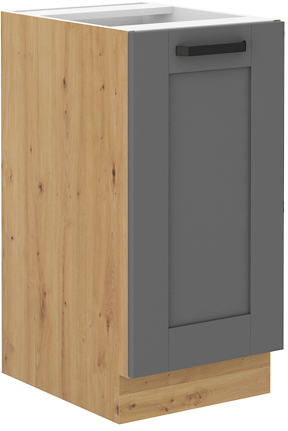 Spodní skříňka Luna 40 D 1F BB Barva korpusu: Dust Grey + Dub artisan