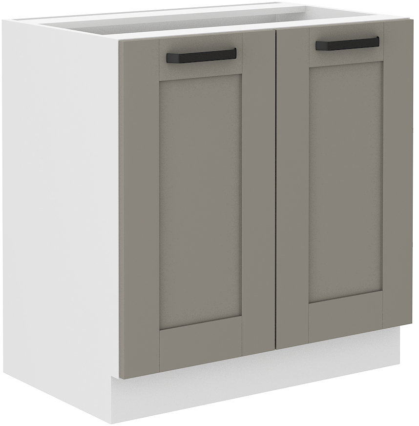 Spodní skříňka Luna 80 D 2F BB Barva korpusu: Clay Grey + Bílá