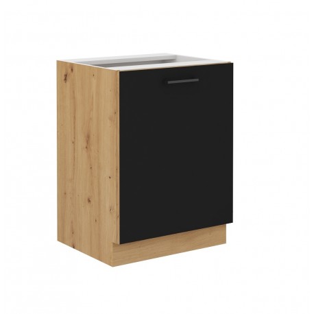 Spodní skříňka Modena 60 D 1F BB Barva korpusu: Dub Artisan + Černý mat
