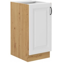 Spodní skříňka Stilo 40 D 1F BB Barva korpusu: Bílá + Dub artisan