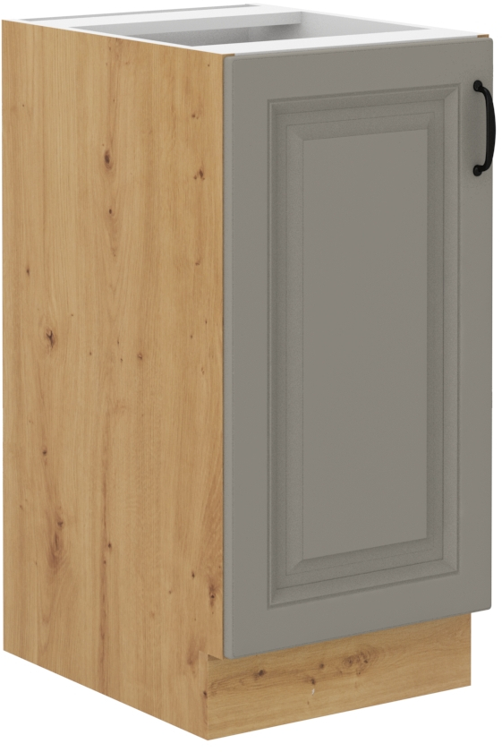 Spodní skříňka Stilo 40 D 1F BB Barva korpusu: Clay Grey + Dub artisan