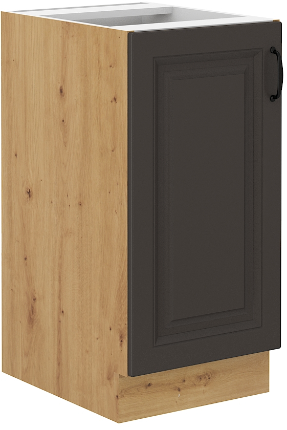 Spodní skříňka Stilo 40 D 1F BB Barva korpusu: Grafit + Dub artisan