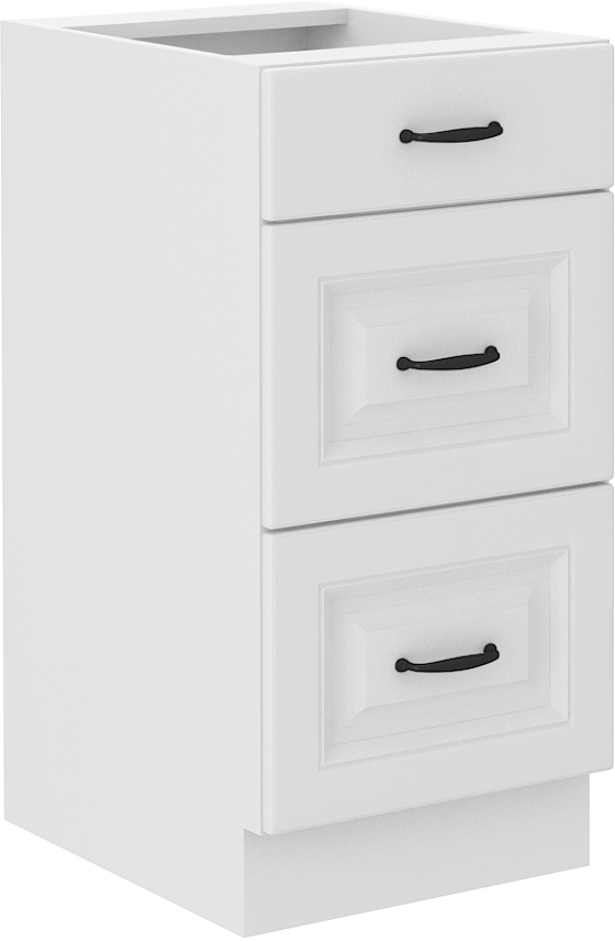 Spodní skříňka Stilo 40 D 3S BB Barva korpusu: Bílá + Bílá