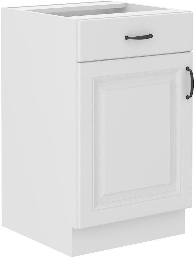 Spodní skříňka Stilo 50 D 1F 1S BB Barva korpusu: Bílá + Bílá