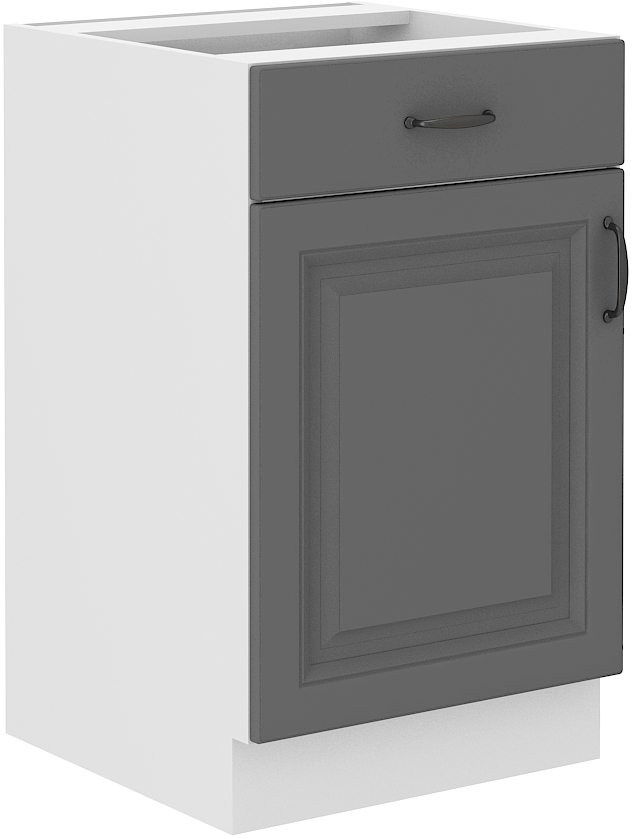 Spodní skříňka Stilo 50 D 1F 1S BB Barva korpusu: Dust Grey + Bílá