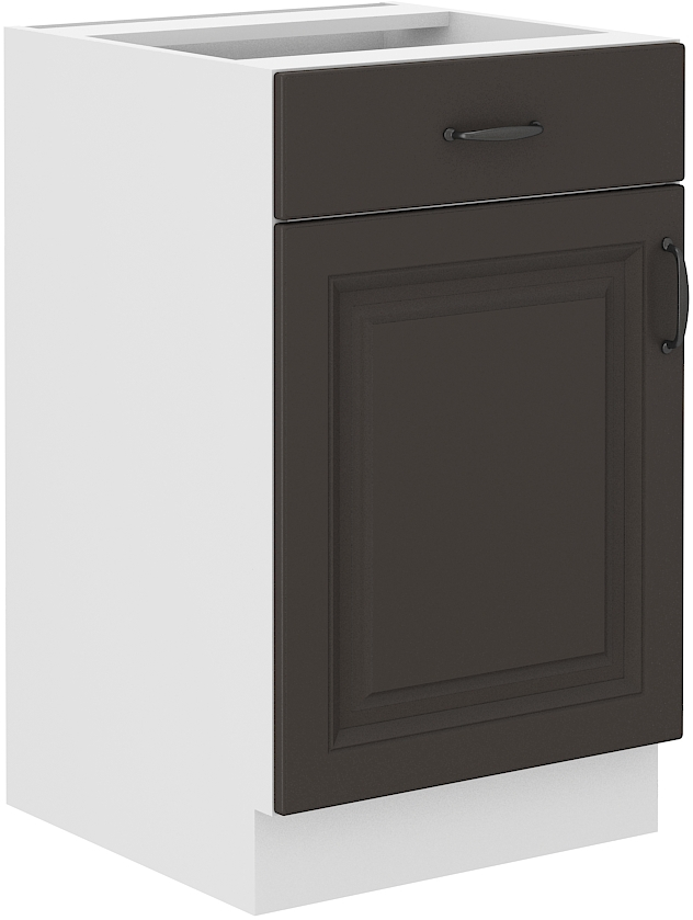 Spodní skříňka Stilo 50 D 1F 1S BB Barva korpusu: Grafit + Bílá