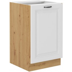 Spodní skříňka Stilo 60 D 1F BB Barva korpusu: Bílá + Dub artisan