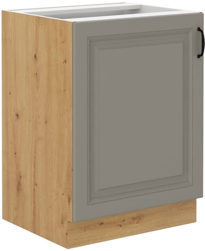 Spodní skříňka Stilo 60 D 1F BB Barva korpusu: Clay Grey + Dub artisan