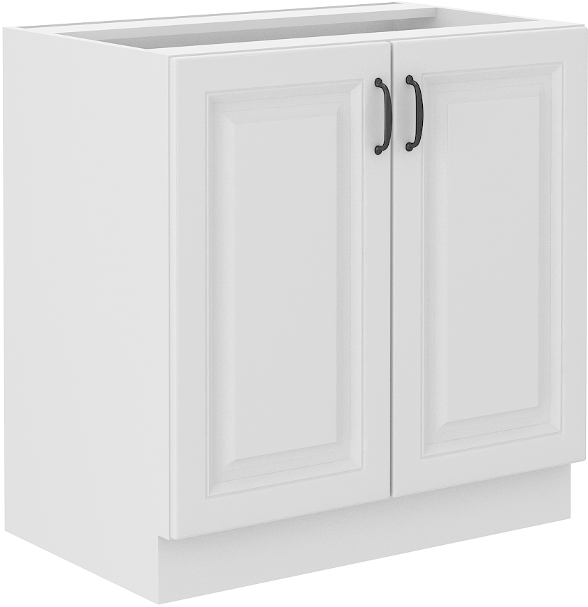 Spodní skříňka Stilo 80 D 2F BB Barva korpusu: Bílá + Bílá