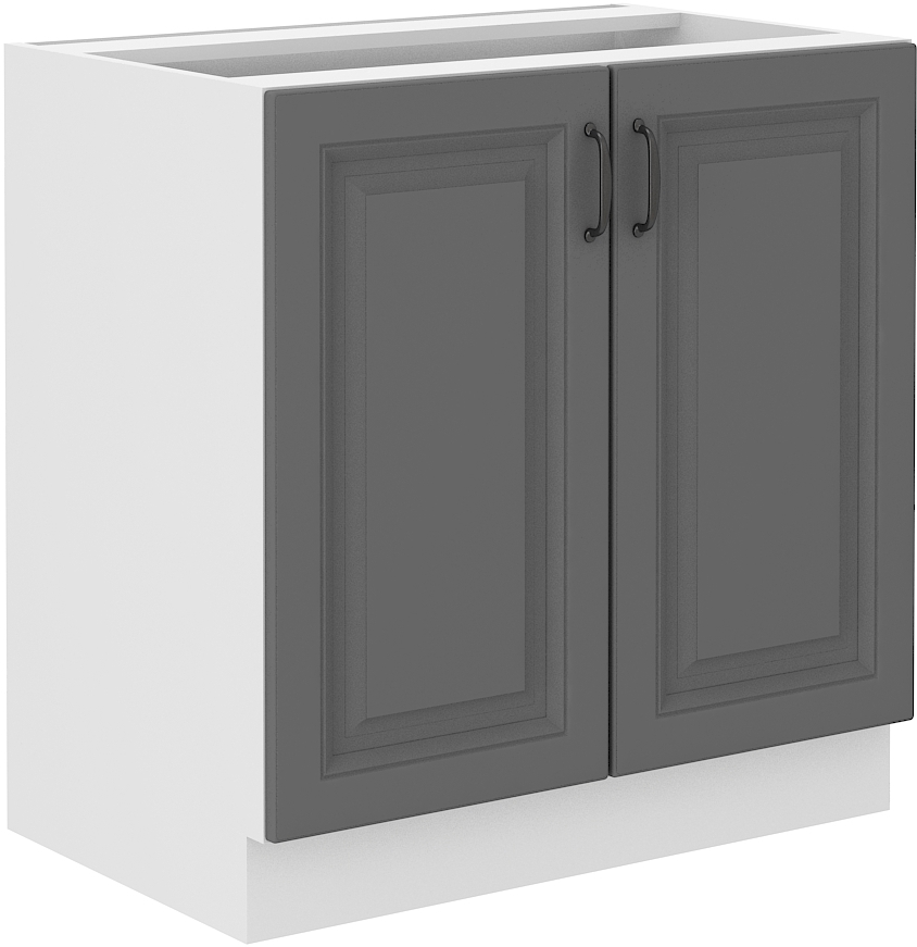 Spodní skříňka Stilo 80 D 2F BB Barva korpusu: Dust Grey + Bílá