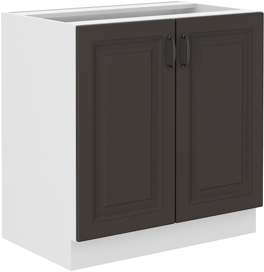 Spodní skříňka Stilo 80 D 2F BB Barva korpusu: Grafit + Bílá