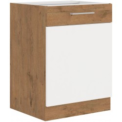 Spodní skříňka Vigo 60 D 1F BB Barva korpusu: Dub Lancelot + Bílý lesk