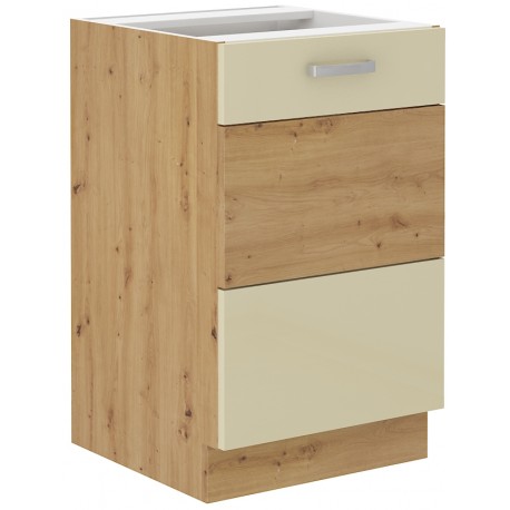 Spodní skříňka pod dřez Artisan 50 ZL 1F BB Barva korpusu: Dub Artisan + Krémový lesk