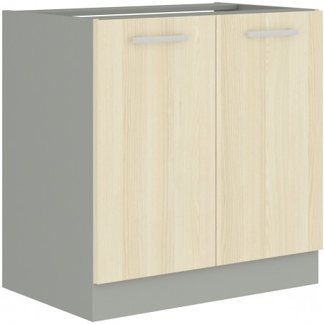 Spodní skříňka pod dřez Eko 80 ZL 2F BB Barva korpusu: Šedá platina + Akacja