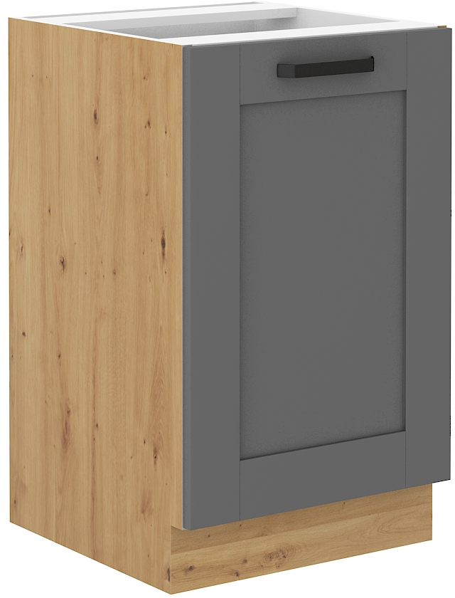 Spodní skříňka pod dřez Luna 50 ZL 2F BB Barva korpusu: Dust Grey + Dub artisan