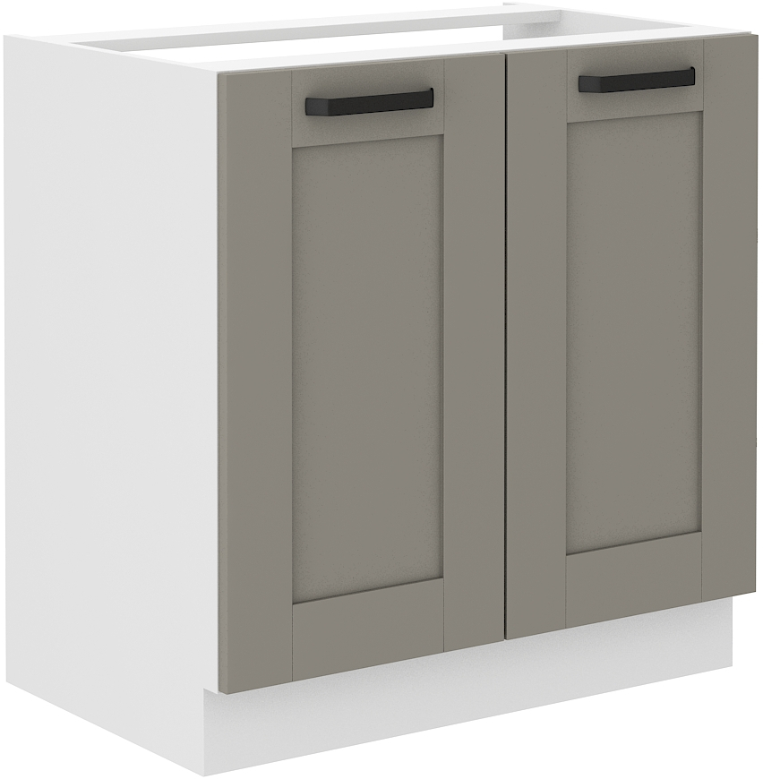 Spodní skříňka pod dřez Luna 80 ZL 2F BB Barva korpusu: Clay Grey + Bílá