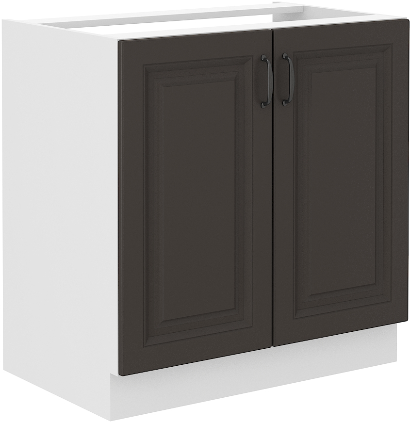 Spodní skříňka pod dřez Stilo 80 ZL 2F BB Barva korpusu: Grafit + Bílá