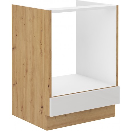 Spodní skříňka pro vestavnou troubu Artisan 60 D GAZ BB Barva korpusu: Dub Artisan + Bílý lesk