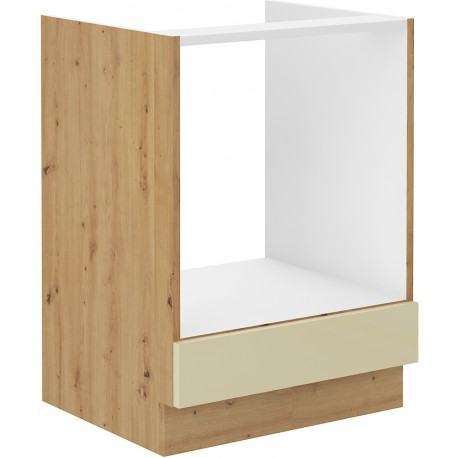 Spodní skříňka pro vestavnou troubu Artisan 60 D GAZ BB Barva korpusu: Dub Artisan + Krémový lesk