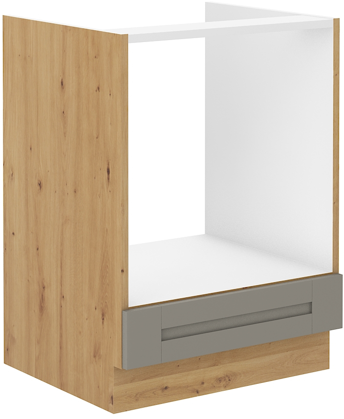 Spodní skříňka pro vestavnou troubu Luna 60 D GAZ BB Barva korpusu: Clay Grey + Dub artisan