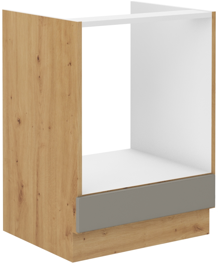 Spodní skříňka pro vestavnou troubu Stilo 60 D GAZ BB Barva korpusu: Clay Grey + Dub artisan