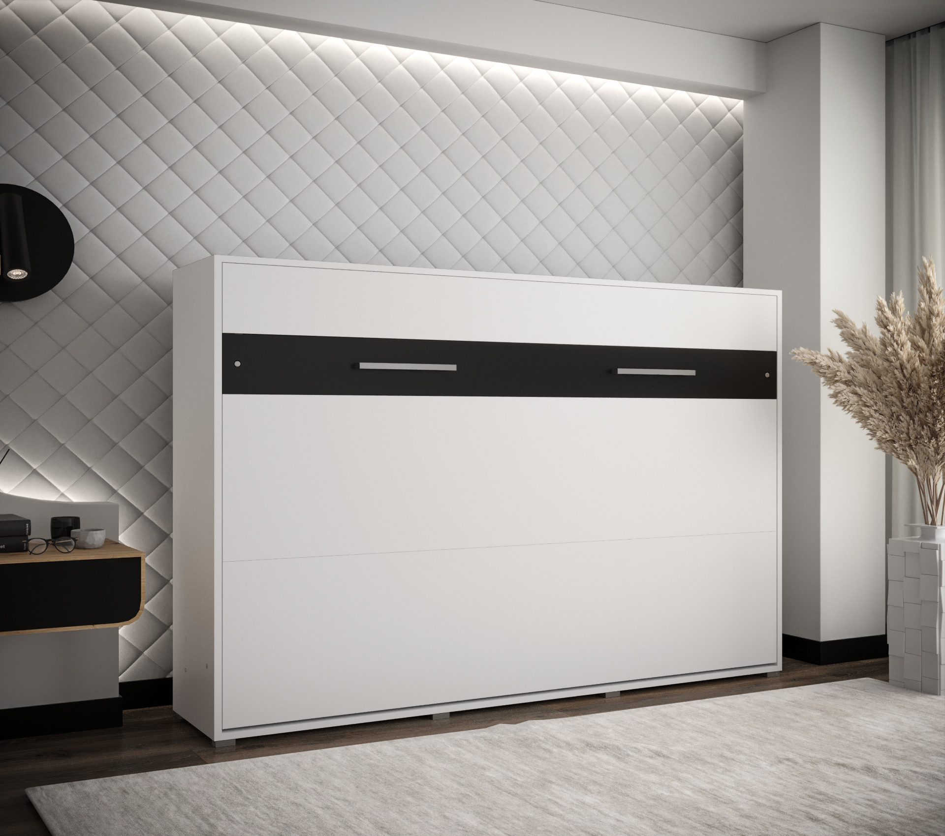 Vyklápěcí postel HH140 Barva korpusu: Bílá mat + Černý mat