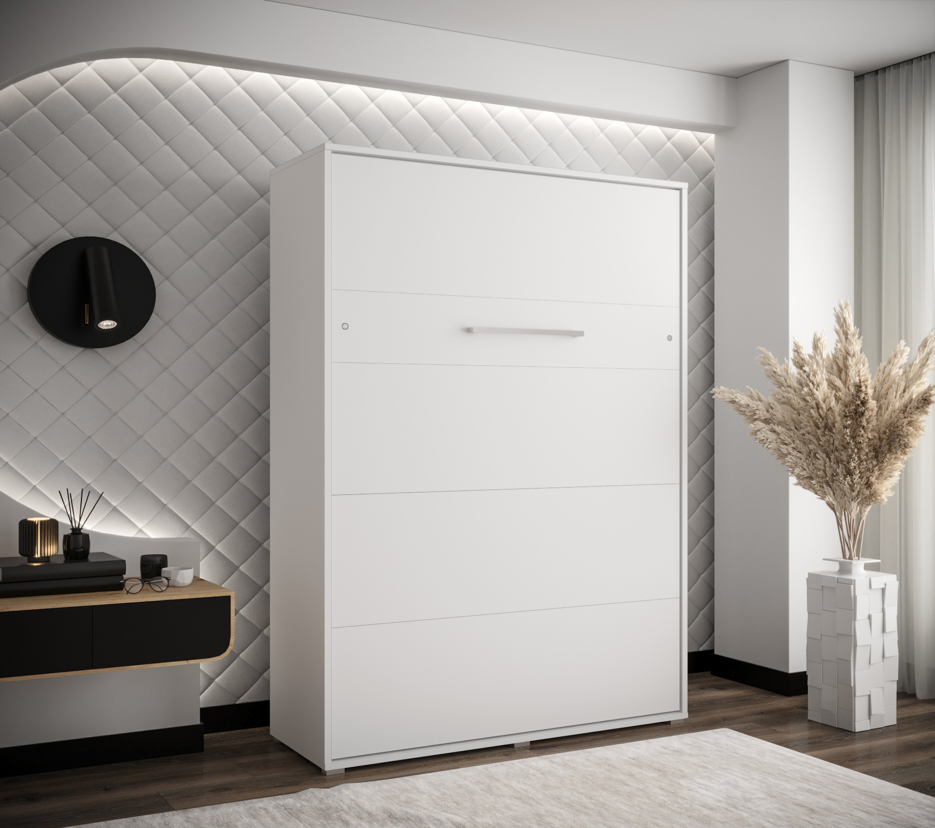 Vyklápěcí postel VH140 Barva korpusu: Bílá mat + Bílá mat