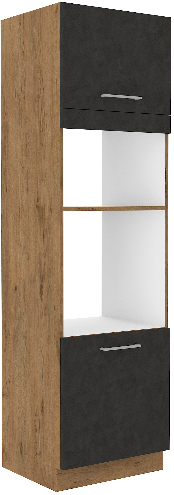 Vysoká skříňka pro vestavnou a mikrovlnou troubu Vigo 60 DPM-210 2F Barva korpusu: Dub Lancelot + Matera matná