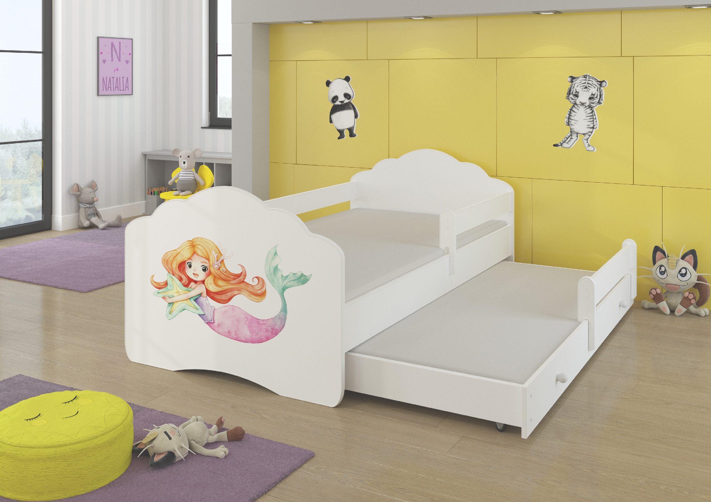 Dětská postel s obrázky - čelo Casimo II bar Rozměr: 160 x 80 cm