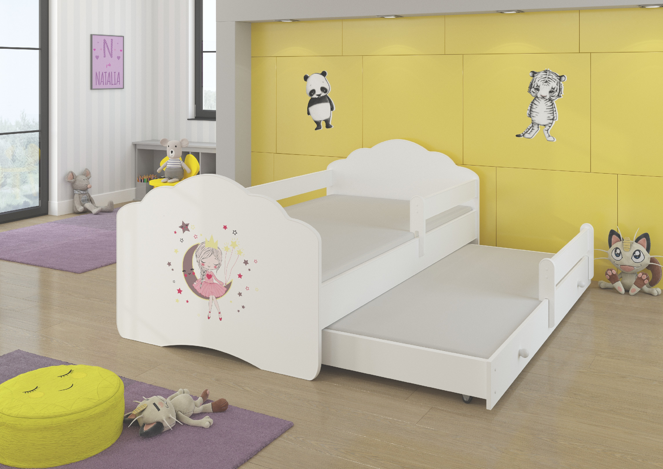 Dětská postel s obrázky - čelo Casimo II bar Rozměr: 160 x 80 cm