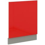 Dvířka na vestavnou myčku nádobí ZM 570x596 Barva korpusu: Šedá + Červený lesk (Rose)