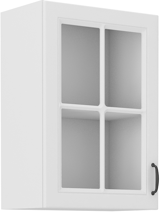 Horní prosklená skříňka Stilo 40 GS-72 1F Barva korpusu: Bílá + Bílá
