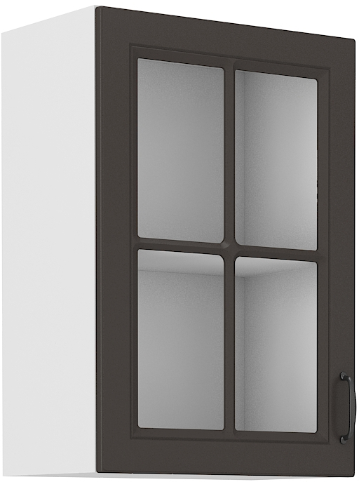 Horní prosklená skříňka Stilo 40 GS-72 1F Barva korpusu: Grafit + Bílá
