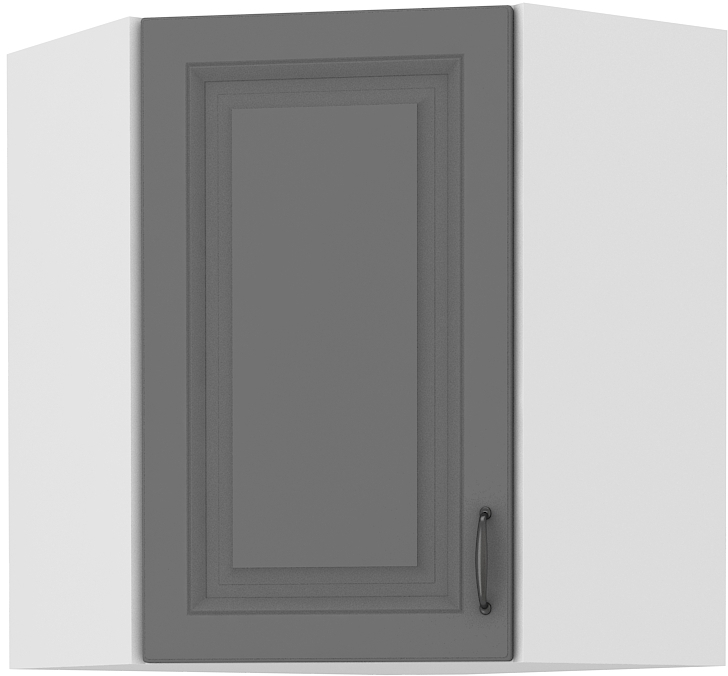 Horní rohová skříňka Stilo 58x58 GN-72 1F Barva korpusu: Dust Grey + Bílá