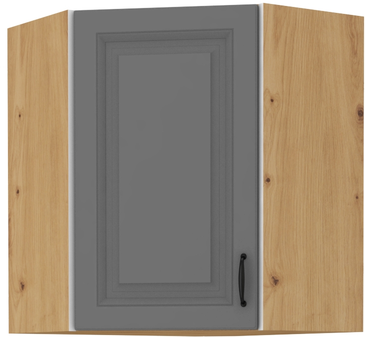 Horní rohová skříňka Stilo 58x58 GN-72 1F Barva korpusu: Dust Grey + Dub artisan