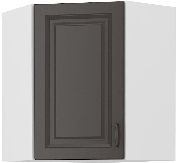 Horní rohová skříňka Stilo 58x58 GN-72 1F Barva korpusu: Grafit + Bílá