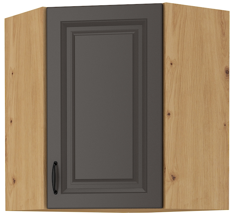 Horní rohová skříňka Stilo 58x58 GN-72 1F Barva korpusu: Grafit + Dub artisan