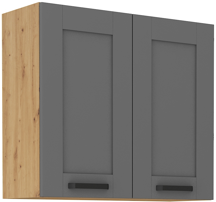 Horní skříňka Luna 80 G-72 2F Barva korpusu: Dust Grey + Dub artisan